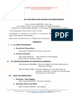 Decret Portant Provision Des Offices Ecclesiastiques