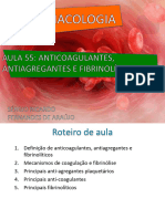 Aula 55 - Anticoagulantes J Antiagregantes e Tromboliticos