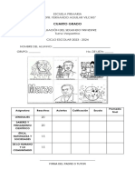 Examen 4° Grado Segundo Trimestre-1