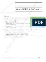 Compétence Maths BEPC