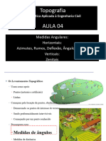 Aula 04 - Rodolfo - Geomática EC - UFES Medidas Angulares