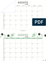 Calendario Agosto 2024 - UnaCasitaDePapel