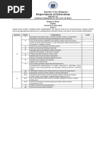 Budget of Work English Elem. Sec. Mati