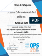 Salud y Seguridad Ocupacional para Profesionales de La Salud en El Contexto de La COVID 19-Certificado Del Curso 4098533