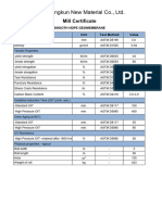 DK 3.0mm HDPE Geomembrane Mill Certificate