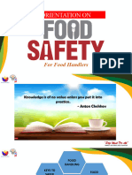 Orientation Seminar On Food Safety