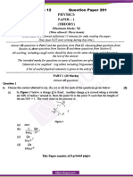 ISC Class 12 Physics Question Paper 2016