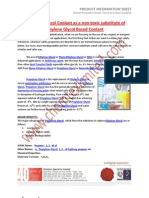 Propylene Glycol Coolant As A Non-Toxic Substitute of Ethylene Glycol Based Coolant