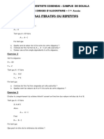 Travaux Diriges Algo I - Schemas Iteratifs