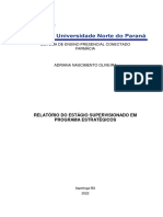 Relatorio de Estagio - Adriana Nascimento