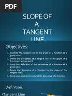 Slope of A Tangent Line and Derivative