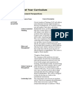 Stanford Detailed First Year Curriculum