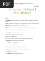 Phlebotomy Blood, Micro-Organism