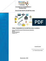 Fundaments Da Metrologia Classica. Grupo 6