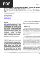 A Importância Da Cirurgia Pré-Protética para Reabilitação de Uma Prótese Total Imediata: Relato de Caso