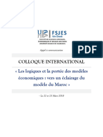 Les Logiques Et La Portée Des Modèles Économiques Vers Un Éclairage Du Modèle Du Maroc