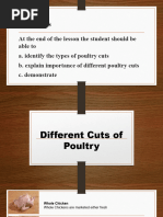 Different Cuts of Poultry