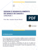 Design e Desenvolvimento de Banco de Dados - Unidade I