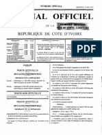 Journal Officiel: Republique de Cote D'Ivoire