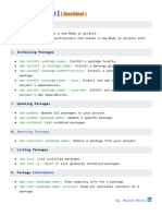 NPM Commands - Cheatsheet