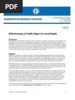 Effectiveness of Traffic Signs On Local Roads, TRS1002