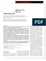 Use of A Fibrin Adhesive For Conjunctival Closure in Trabeculectomy