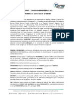 Terminos y Condiciones Servicio de Internet Thundernet