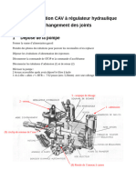 Pompe Injection CAV À Régulateur Hydraulique Changement Des Joints