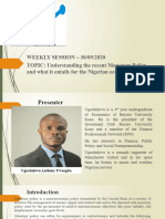 Understanding The Recent Monetary Policy and What It Entails For The Nigerian Economy - Ugochukwu Anthony