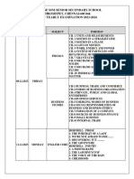 Sunshine SSM Senior Secondary School CHROMEPET, CHENNAI-600 044. Half Yearly Examination 2023-2024 Class:Xi