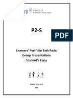 P2-S 2023-2024 Learners' Portfolio Task Pack (Student's Copy)