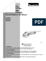 Manual de Uso Esmeril Electrico 4.1 2 Makita - Ga4530 - Im