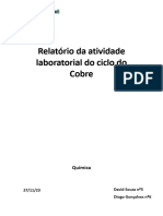 Relatório Da Atividade Laboratorial Do Ciclo Do Cobre Original