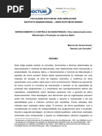 Gerenciamento e Controle Da Manutenção