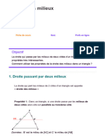 Fiche de Leçons Sur La Droite Des Milieux