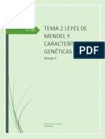 TEMA 2 LEYES DE MENDEL Y CARACTERÍSTICAS GENÉTICAS. Biologia. 