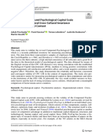 The Revised Compound Psychological Capital Scale (CPC 12R) : Validity and Cross Cultural Invariance in An Organizational Context