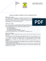 Examen de Rattrapage L3 BTP Fondations Et Murs