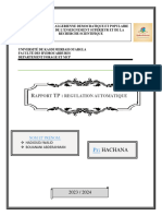 Apport Regulation Automatique: Hachana