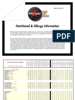 PeiWei Nutritional Allergy Menu Guide