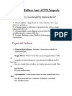 Types of Failure and ACID Property (Basics Transaction) by Aditi Waghela