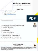 Clase 10 - Estadística Inferencial Estimador Puntual y Distribuciones de Muestreo