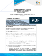 Guia de Actividades y Rúbrica de Evaluación - Unidad 2 - Tarea 2 - Descripción