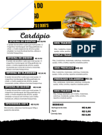 Cardápio Hambúrguer Moderno Amarelo Preto Menu - 20240215 - 234508 - 0000