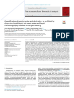 Quantification of Amphetamine and Derivatives in Oral Fluid by Dispersed Liquid Liquid Micro Extraction and LC-MS