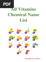 All Vitamins Chmical Name List