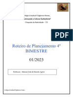 1º Planejamento de Língua Portuguesa 1º Série 4º Bimestre