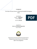 Assignment: Title: Role of Forestry Sector in Achieving Sustainable Development Goals