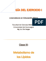 CLASE III - Metabolismo de Los Lípidos