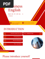 Business English - Meeting 1 - Intermediate